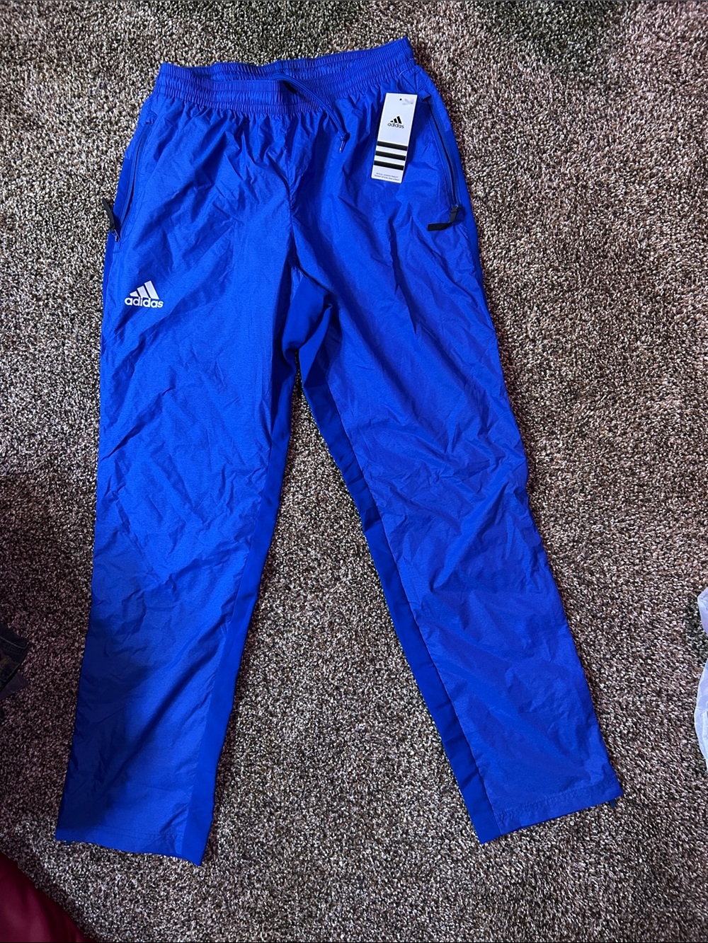 adidas Royal Blue Track Pants with Logo